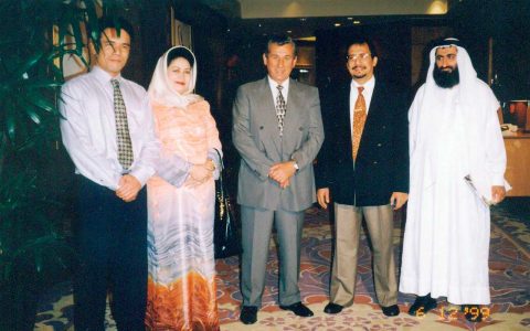 Mr. Junaid Khoori and Prof. Youri Tkatchenko while visiting Pt. Sari Karim, a Sole Agent of "Magnetic Technologies" in Indonesia, 1999